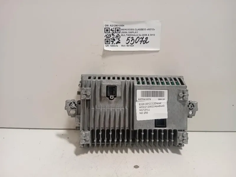 Display Multimediale A2129010804 Mercedes Classe E W212 2009