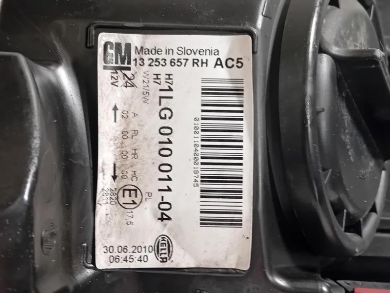 Proiettore ANT DX 1LG01001104 Opel Astra J 2012