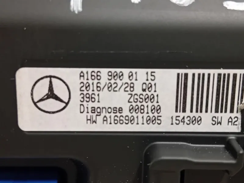 Display Multimediale A1669000115 Mercedes Classe GLE W166 2015