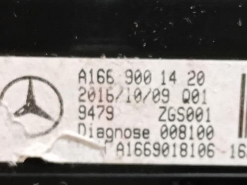 Display Multimediale A 166 900 14 20 Mercedes Classe GLE W166 2015