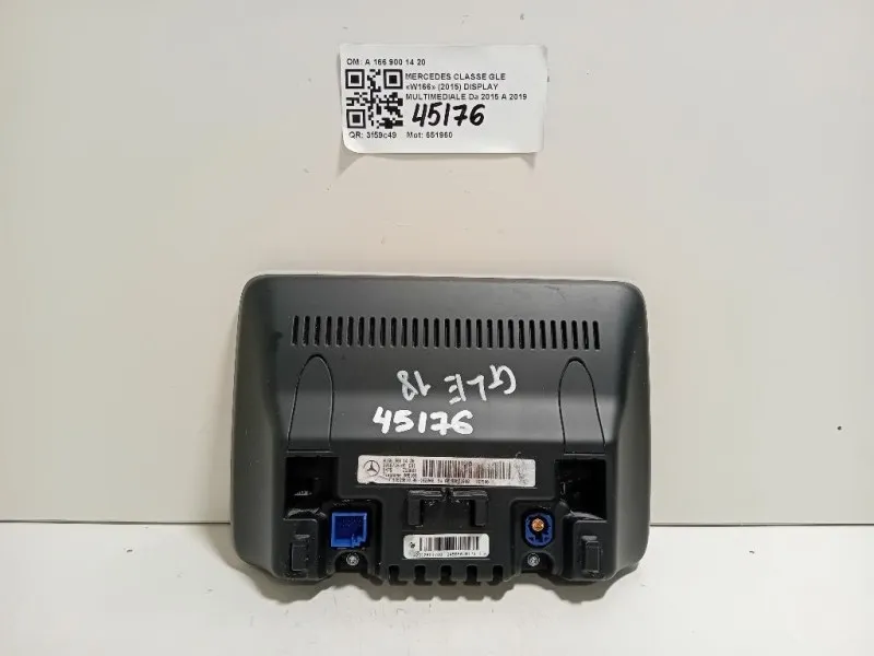 Display Multimediale A 166 900 14 20 Mercedes Classe GLE W166 2015