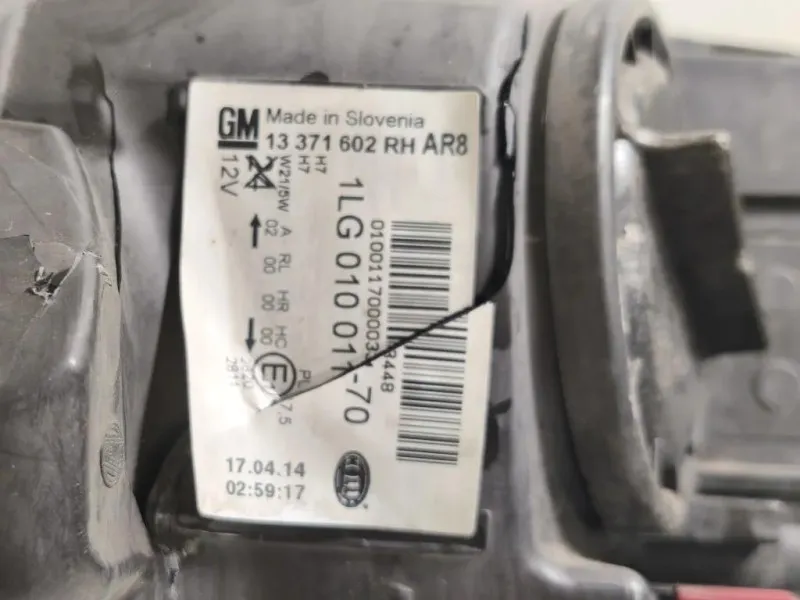 Proiettore ANT DX 1LG 010 011 70 Opel Astra J 2012