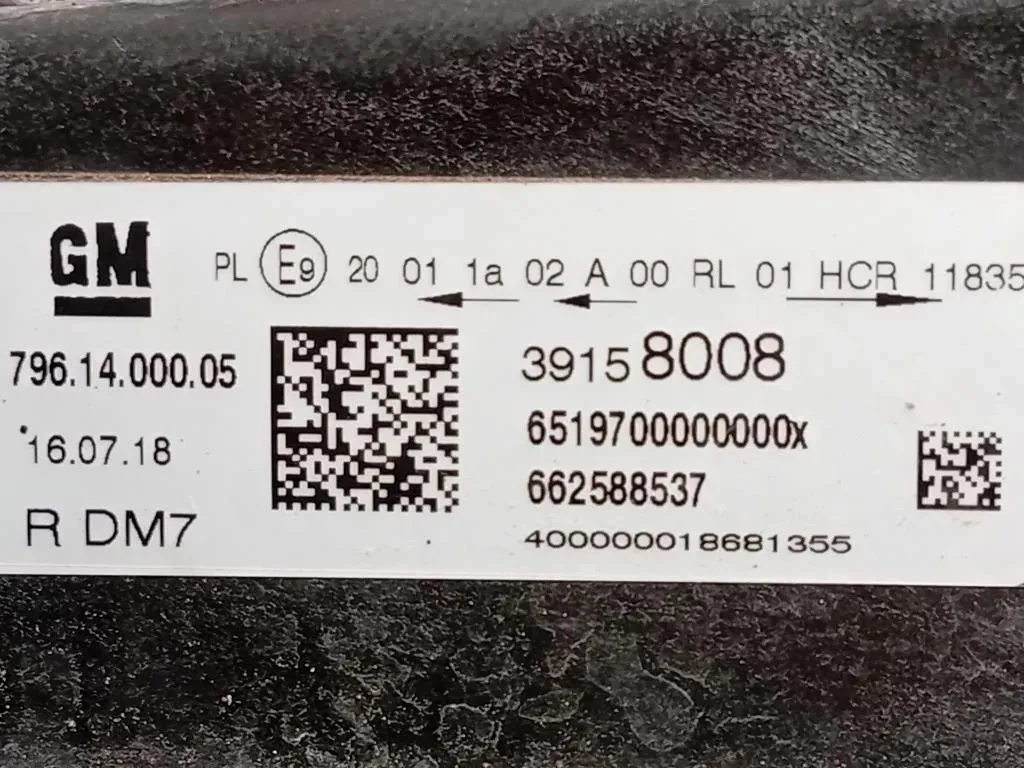 Proiettore ANT DX 39158008 Opel Astra K 2016