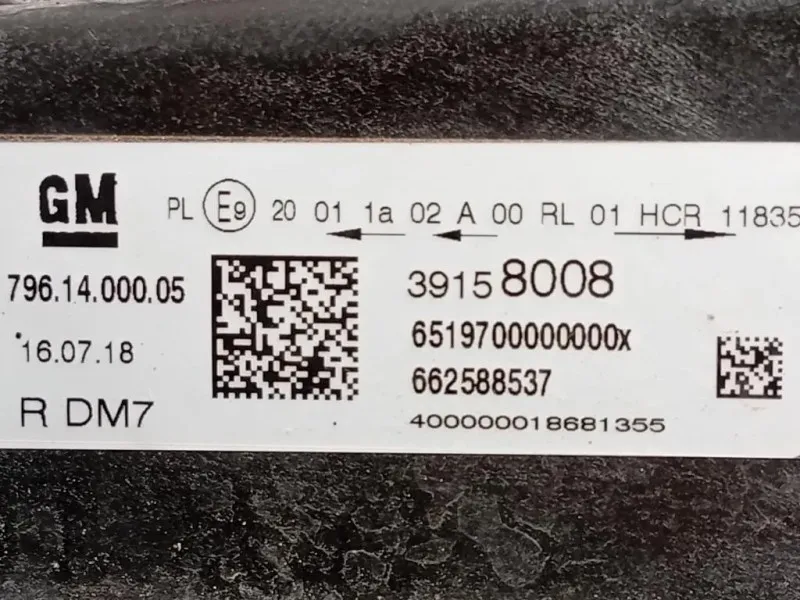 Proiettore ANT DX 39158008 Opel Astra K 2016