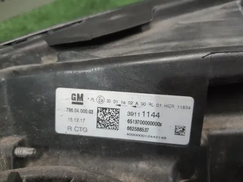 Proiettore ANT DX 39111144 Opel Astra K 2016