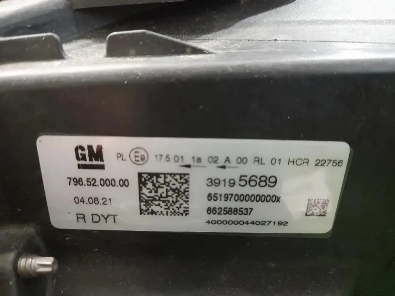 Proiettore ANT DX 39195689 Opel Astra K 2016