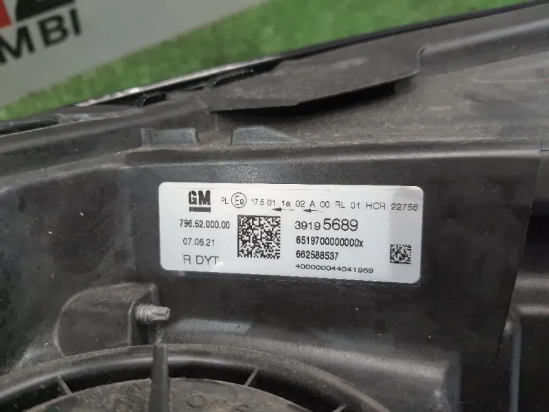 Proiettore ANT DX 39195689 Opel Astra K 2019