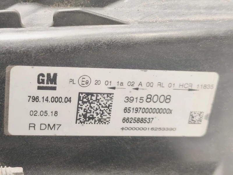 Proiettore ANT DX 39158008 Opel Astra K SW 2016