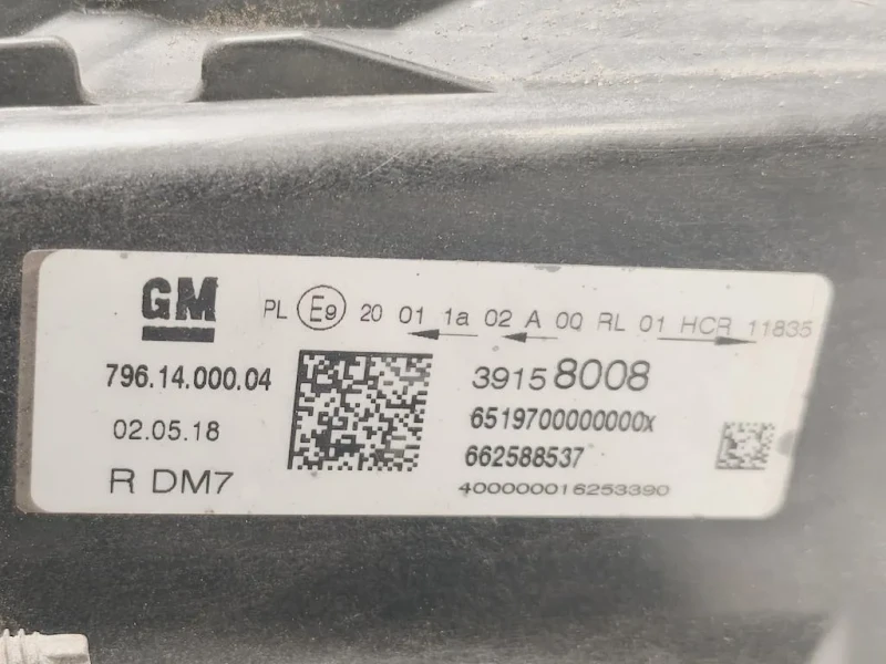 Proiettore ANT DX 39158008 Opel Astra K SW 2016