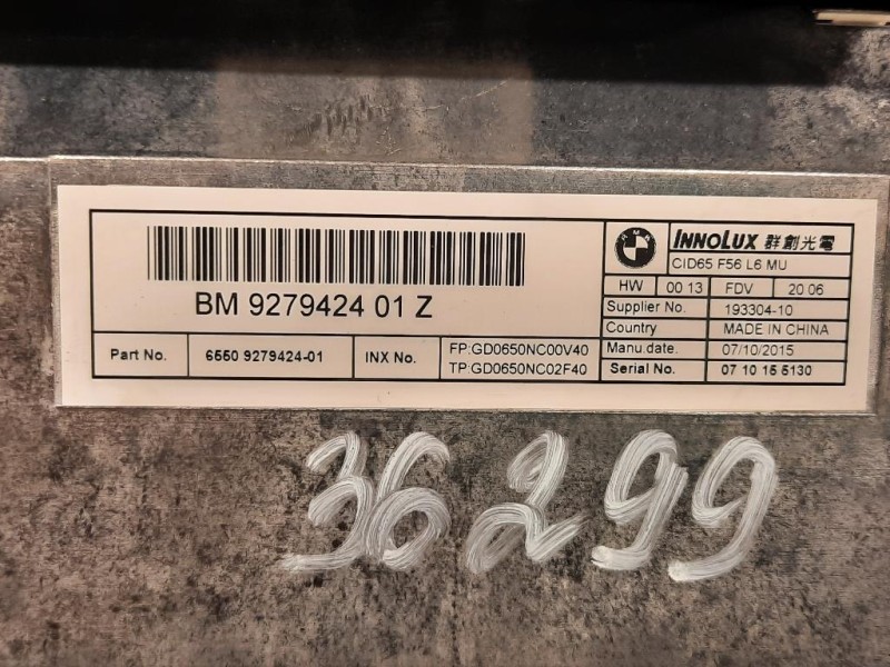 Display Multimediale BM9279424 01 Z Mini MINI ONE F55 2014