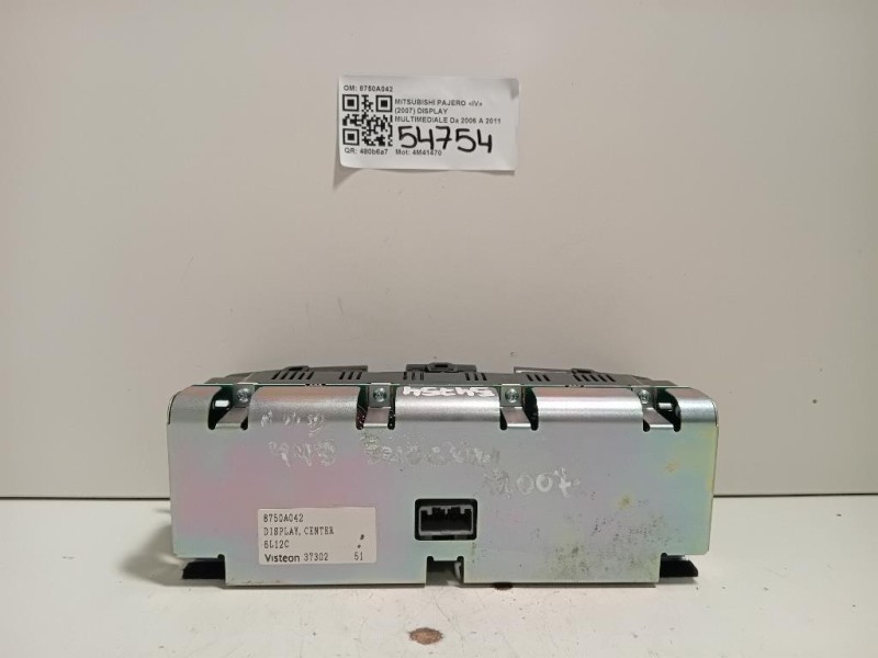 Display Multimediale 8750A042 Mitsubishi Pajero IV 2007