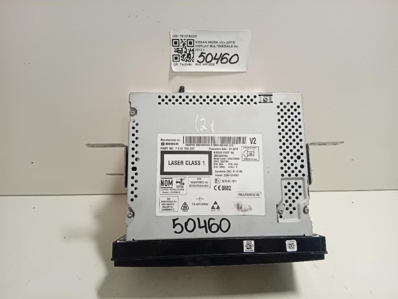 Display Multimediale 7513750207 Nissan Micra IV 2013