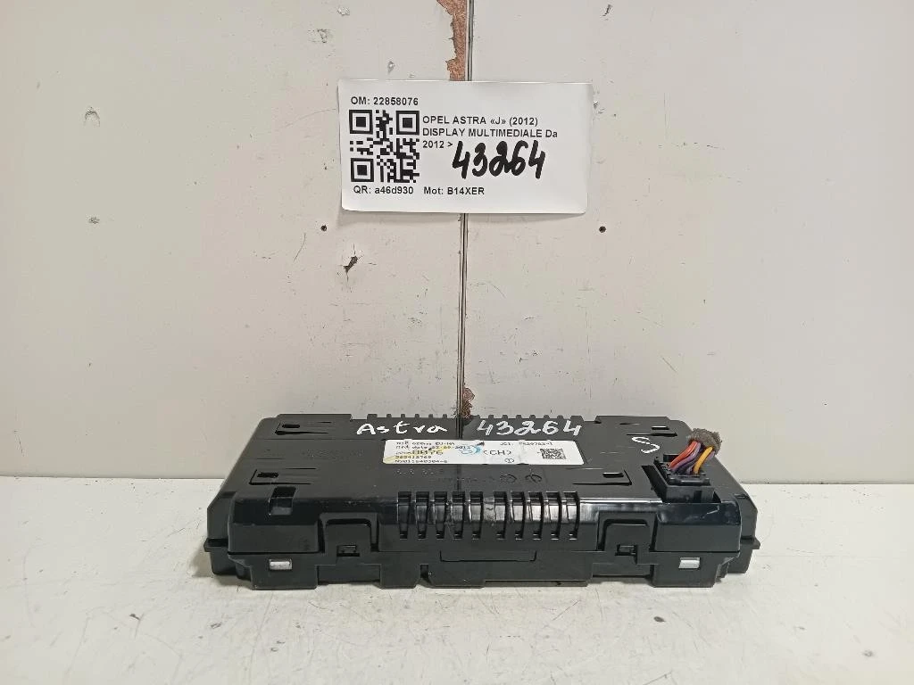 Display Multimediale 22858076 Opel Astra J 2012