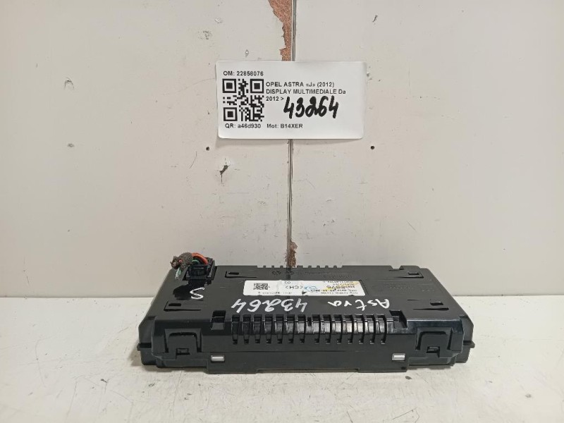 Display Multimediale 22858076 Opel Astra J 2012