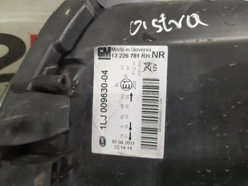 Proiettore ANT DX 13226781 Opel Insignia A 2009