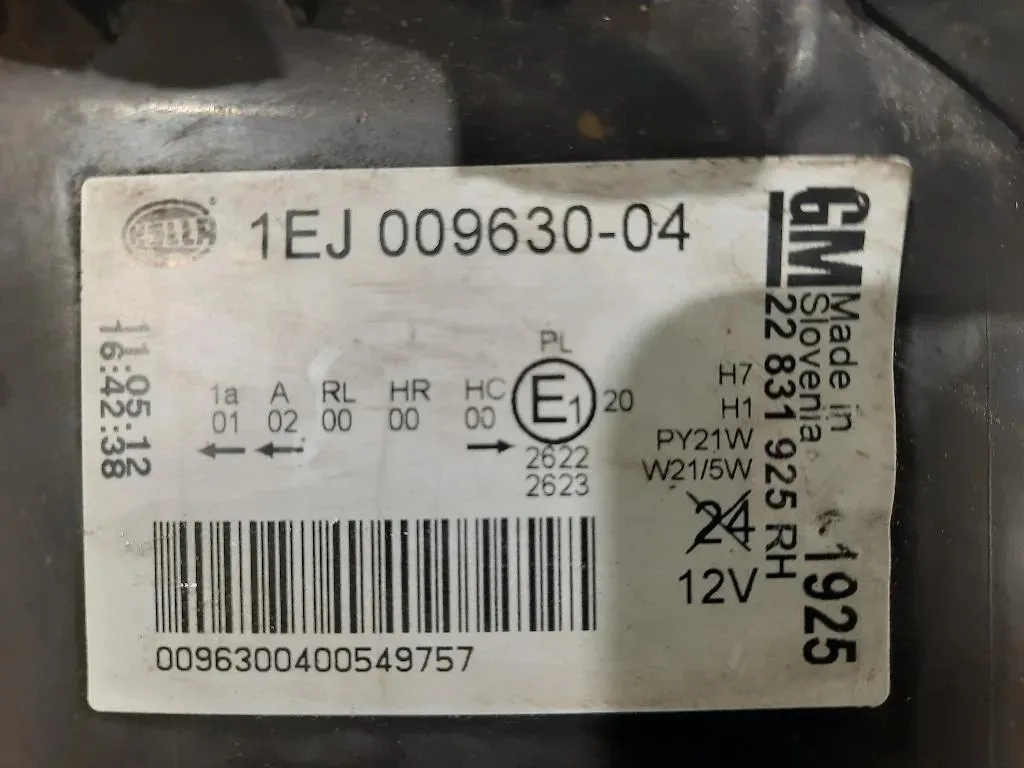 Proiettore ANT DX 1EJ009630-04 Opel Insignia A 2009