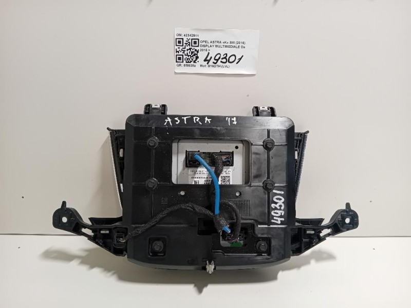 Display Multimediale 42342511 Opel Astra K SW 2016