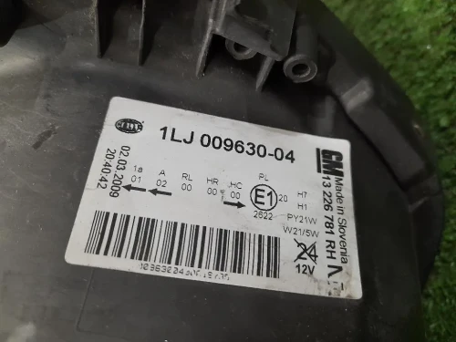 Proiettore ANT DX 13226781 Opel Insignia A 2009