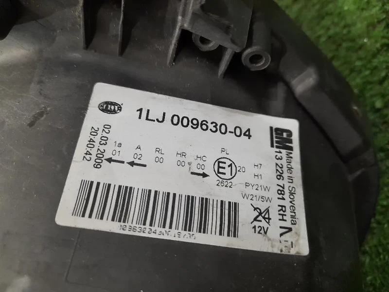 Proiettore ANT DX 13226781 Opel Insignia A 2009