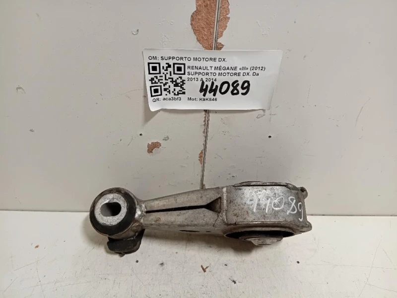 Supporto Motore DX SUPPORTO MOTORE DX Renault Mégane III 2012
