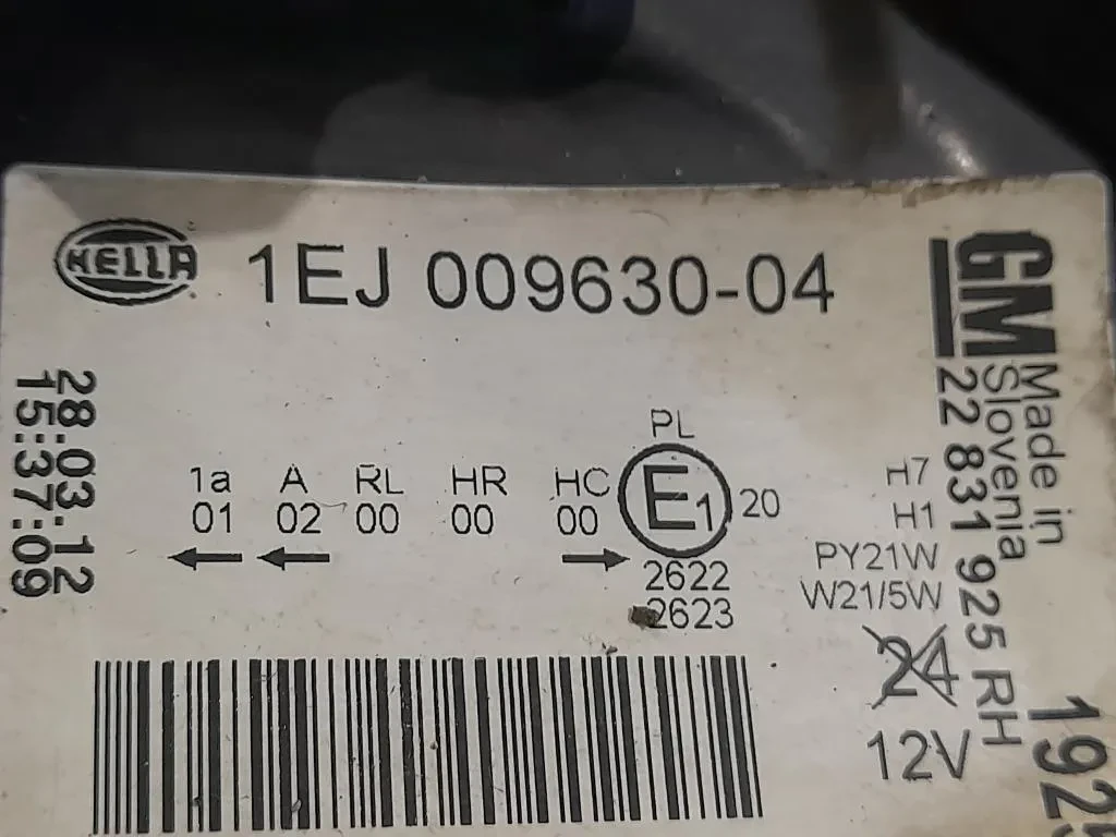 Proiettore ANT DX 22831925 Opel Insignia A 2013