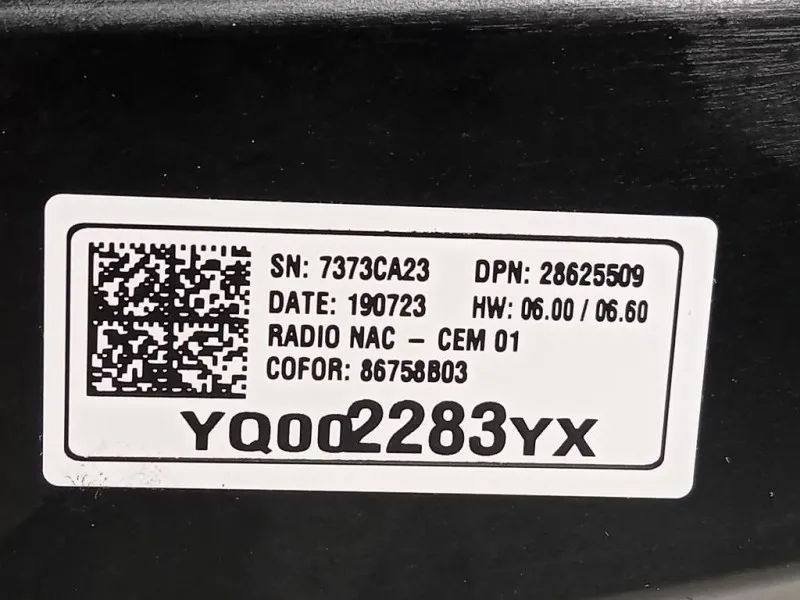 Display Multimediale 86758B03 Opel Crossland X 2017