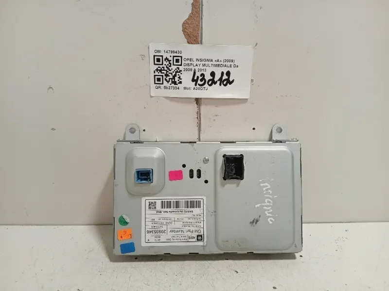 Display Multimediale 14799430 Opel Insignia A 2009