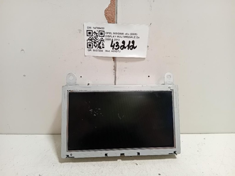 Display Multimediale 14799430 Opel Insignia A 2009