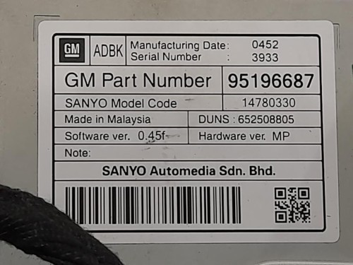 Display Multimediale 95196687 Opel Insignia A 2009