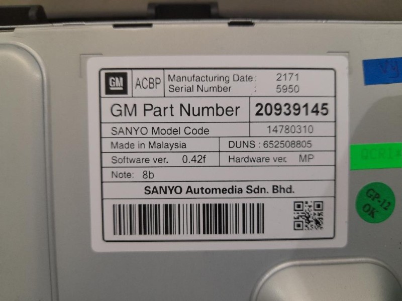 Display Multimediale 20939145 Opel Insignia A 2009