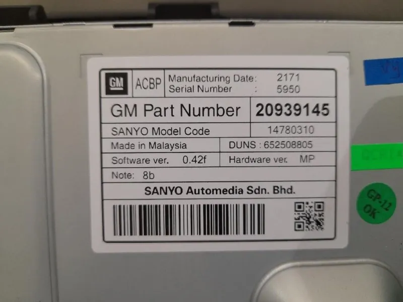 Display Multimediale 20939145 Opel Insignia A 2009