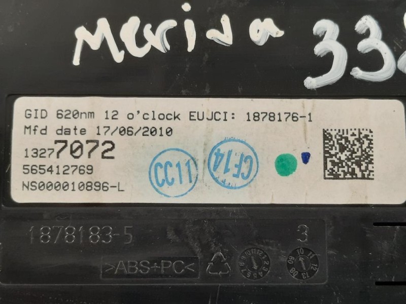 Display Multimediale 565412769 Opel Meriva B 2014