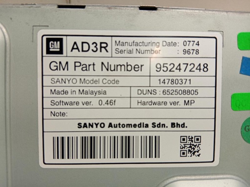 Display Multimediale 95247248 Opel Zafira C 2012