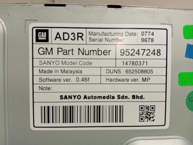 Display Multimediale 95247248 Opel Zafira C 2012