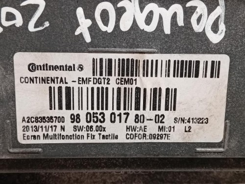 Display Multimediale 98 053 017 Peugeot 208 I 2012