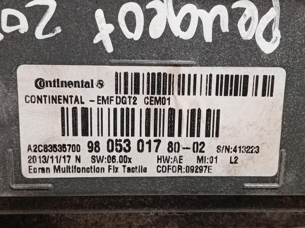 Display Multimediale 98 053 017 Peugeot 208 I 2012