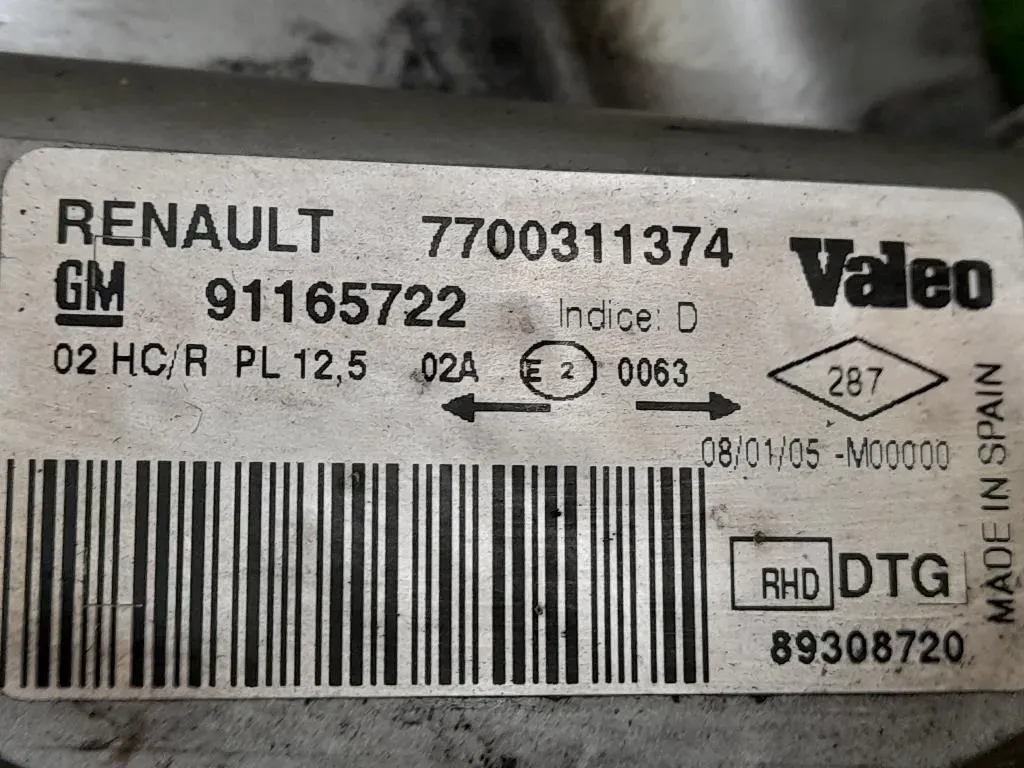 Proiettore ANT DX 7700311374 Opel Vivaro A 2001