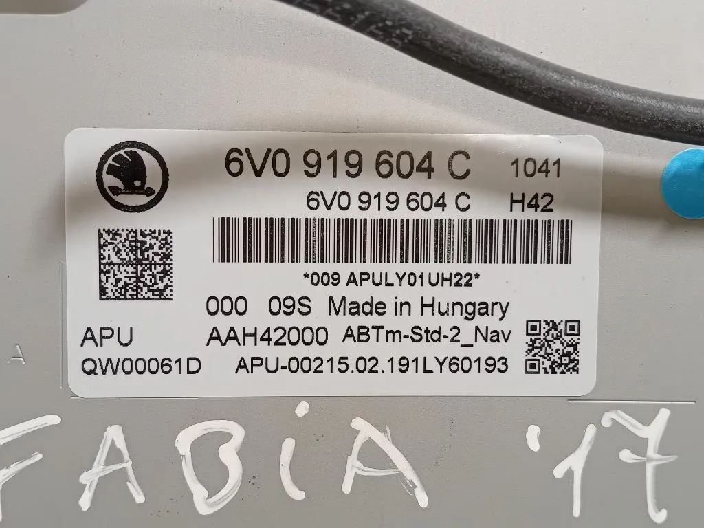 Display Multimediale 6V0919604C Skoda Fabia NJ3 2018