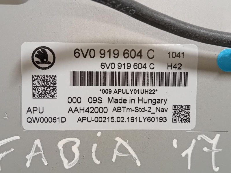 Display Multimediale 6V0919604C Skoda Fabia NJ3 2018