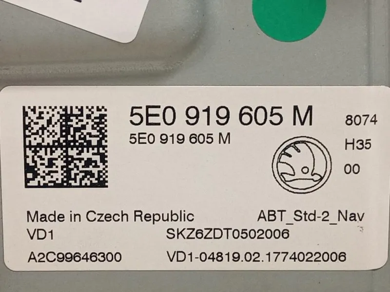 Display Multimediale 5E0 919 605 M Skoda Octavia 5E3 2017