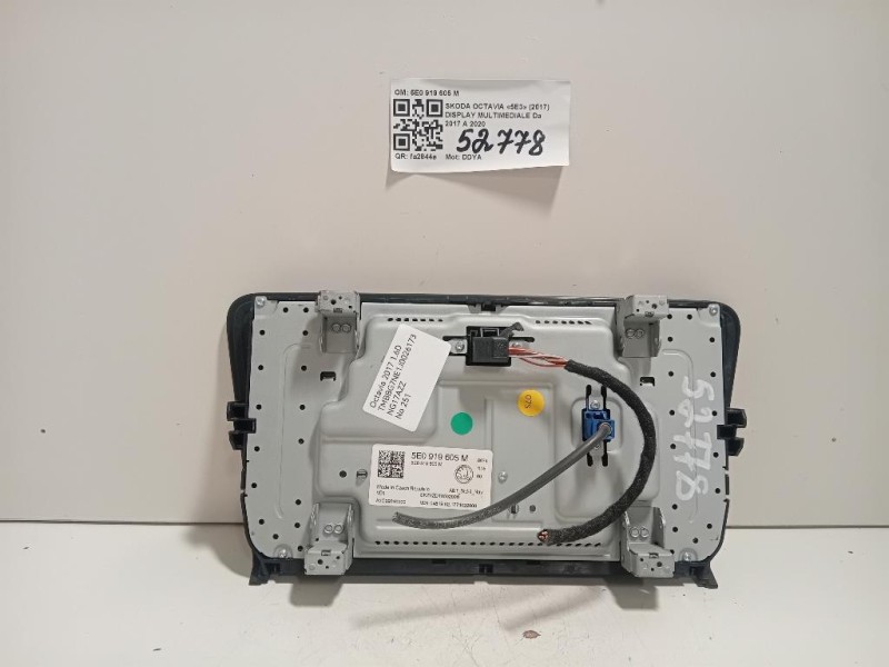 Display Multimediale 5E0 919 605 M Skoda Octavia 5E3 2017