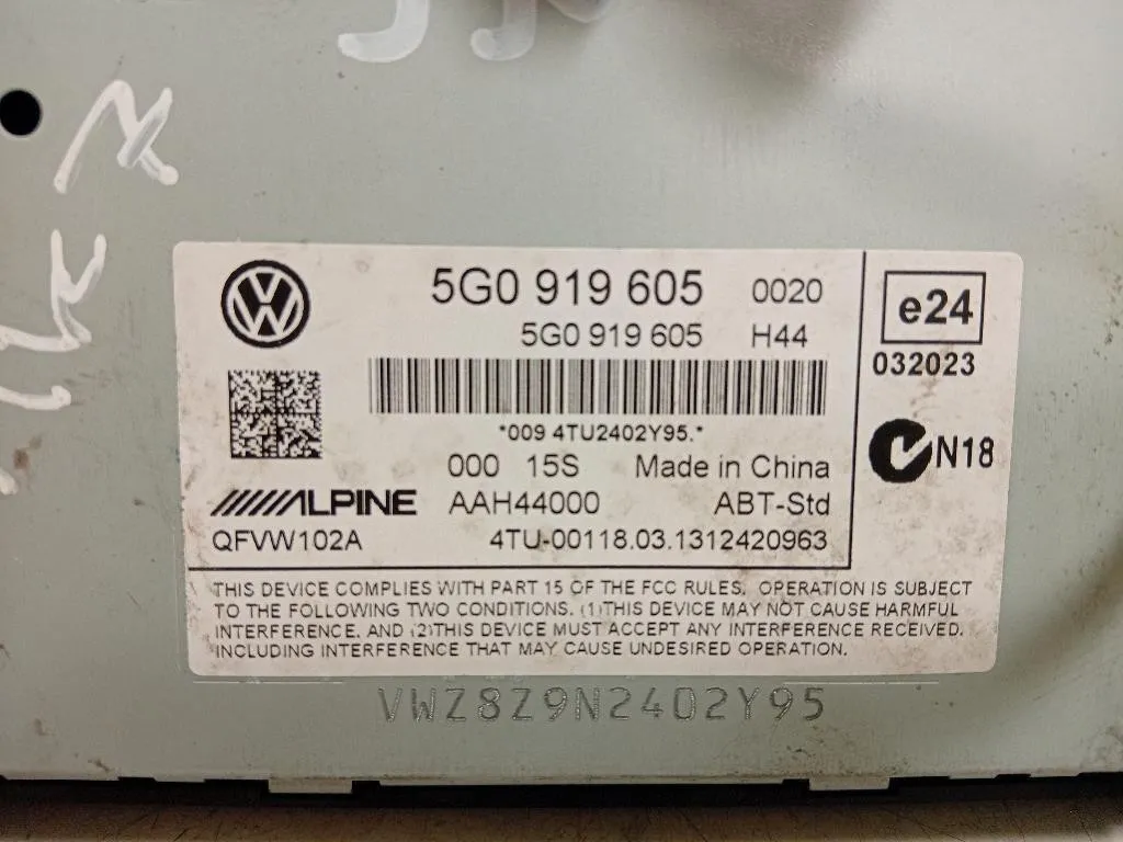 Display Multimediale 5G0 919 605 Volkswagen GOLF VII 2013