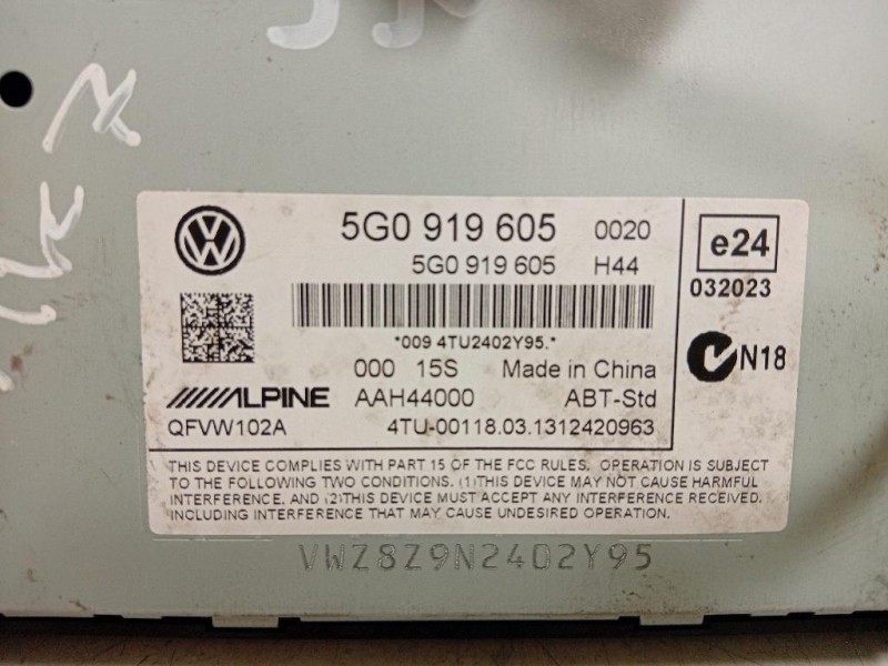 Display Multimediale 5G0 919 605 Volkswagen GOLF VII 2013