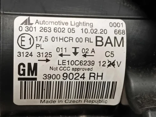 Proiettore ANT DX 39009024 DESTRO DX Opel Zafira C 2012