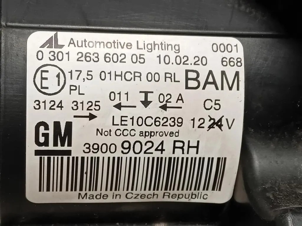 Proiettore ANT DX 39009024 DESTRO DX Opel Zafira C 2012