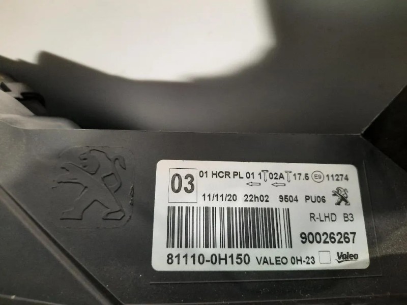 Proiettore ANT DX 81110-0H150 90026267 Peugeot 108 2014