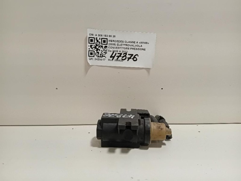 Elettrovalvola Convertitore Pressione A 006 153 66 28 Mercedes Classe A W169 2008