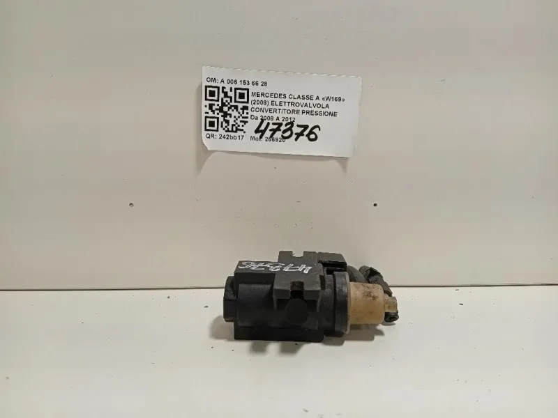 Elettrovalvola Convertitore Pressione A 006 153 66 28 Mercedes Classe A W169 2008