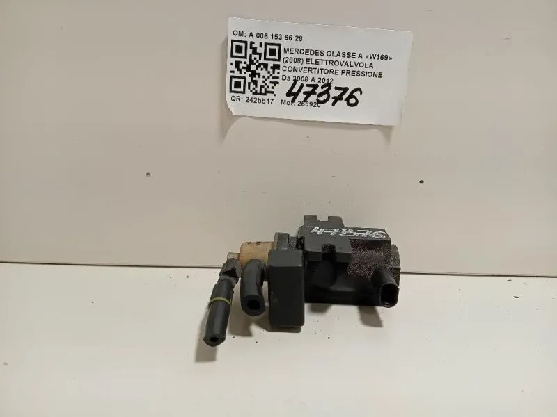 Elettrovalvola Convertitore Pressione A 006 153 66 28 Mercedes Classe A W169 2008