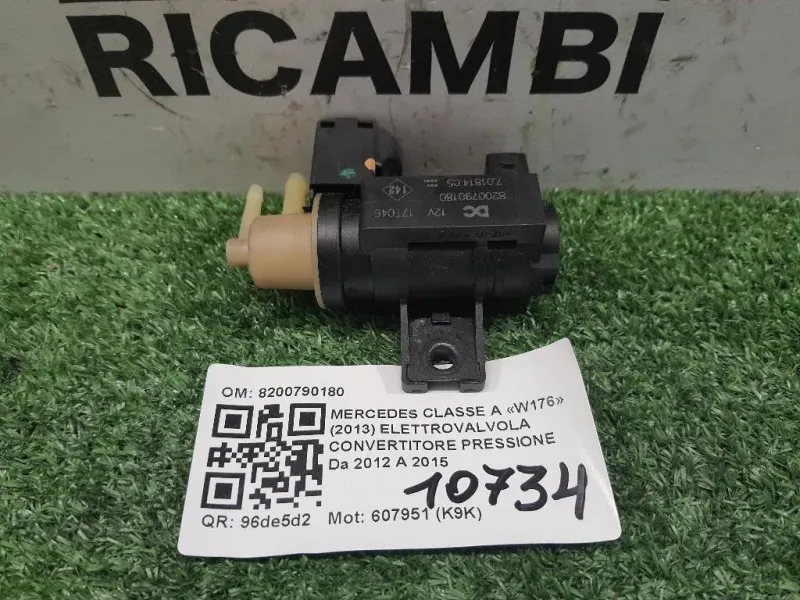 Elettrovalvola Convertitore Pressione 8200790180 Mercedes Classe A W176 2013